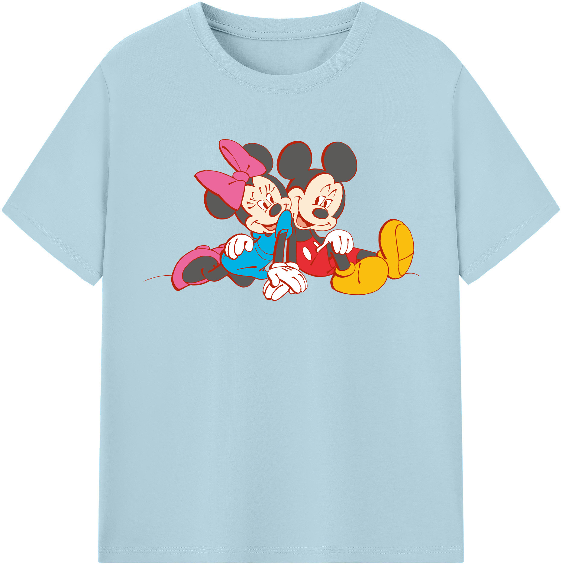 （画像用） ミッキーマウス Mickey Mouse 綿100％半袖Tシャツ（フロントプリント）